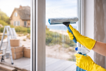 Baureinigung auf Sylt – professionelle Fensterreinigung während laufender Bauarbeiten